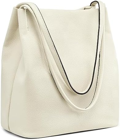 Kattee Women Soft Genuine Leather Totes Shoulder Bag Purses and Handbags with Top Magnetic Snap Closure