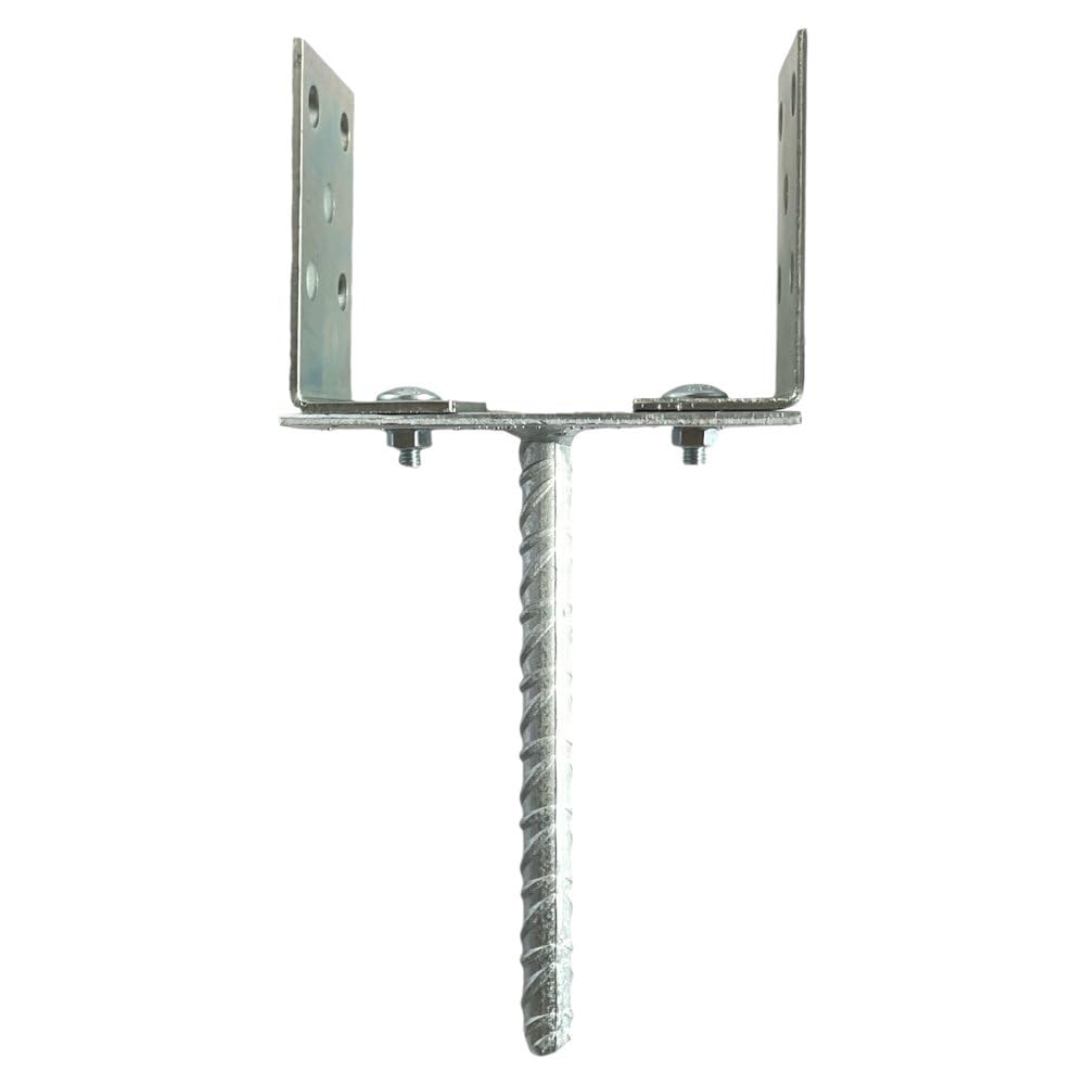 10 soportes para postes, anclajes para clavar, 80-160 mm, pie de apoyo ajustable de 100 x 300 x 60 mm, anclaje de poste de acero galvanizado, anclaje de suelo para postes de madera, zapatos