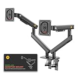 モニターアーム デュアル 2画面 17〜32インチ対応 片手で軽く動く ノートPCと3画面に最適 姿勢に合わせて高さ調整 9kgまで NB ERGONOMIC A5C image