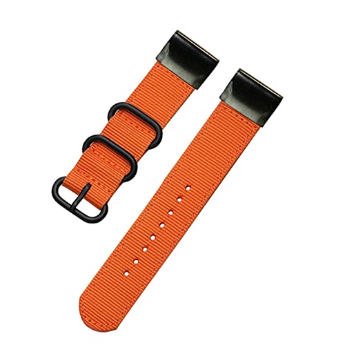 Bracelet montre nylon 22 mm orange idéal pour le running et le trail Garmin