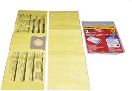 TVP Type D, 4 Gallon Vacuum Cleaner Wet Dry Replacement Paper Bags 2pk # 91964