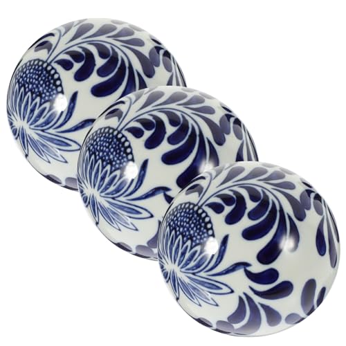 Boules flottantes en céramique bleue pour aquarium x3