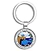 HJ Media Round City of Big Bear Lake Seal (ca ski Town) Metal Round Metal Key Chain Keychain Ring