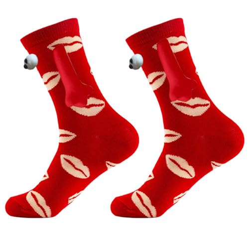 Couple Love Magnet Mid-calf Socks