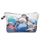 YULUENZE Cartoon Penguin Cosmetic Bag Cute Small Adorable Bubble Penguin Makeup Organizer Zipper Pouch Cartoon Penguin Toiletry Makeup Bag Birthday Present for Women Penguin Lovers