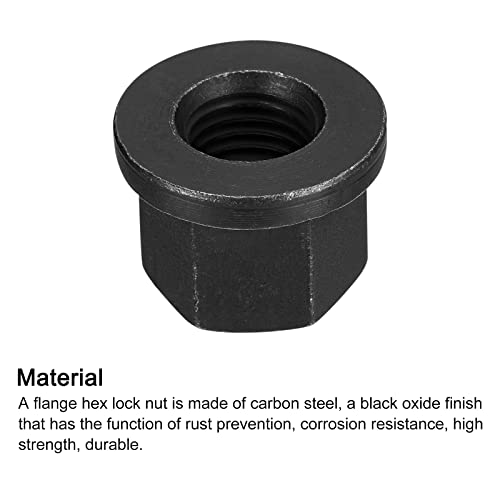 QUARKZMAN M20 Flansch Sechskant Sperre Mutter Grad 10.9 Karbonstahl Schwarz Oxidiert Sechskant Flansch Mutter für Maschinen
