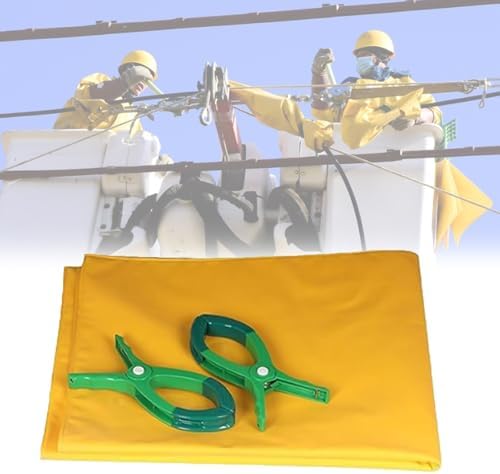 5kV Electrical Insulation Blanket, Lightweight High Voltage Safety Mat for Substations, Electrical Work Protection (1 Pack, 11.8x11.8in/30x30cm)