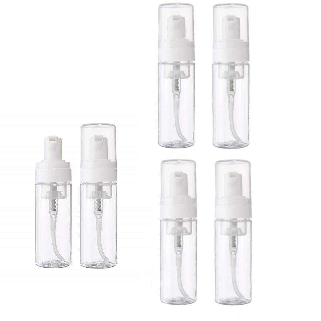 6 Pcs 100ml Plastic Foam Dispenser Bottles, Reusable Pump Dispenser Bottles Traveler Foam Containers for Facial cleanser, Liquid Soap on Kitchen and Bathroom Countertops