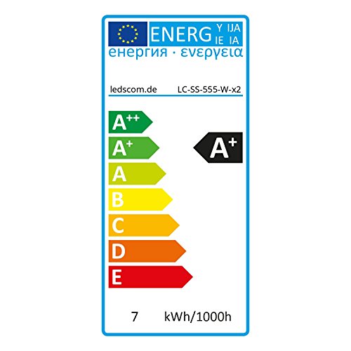 Ledscom.de GX53 LED Lampadina 6.3W=40W 450lm 100°