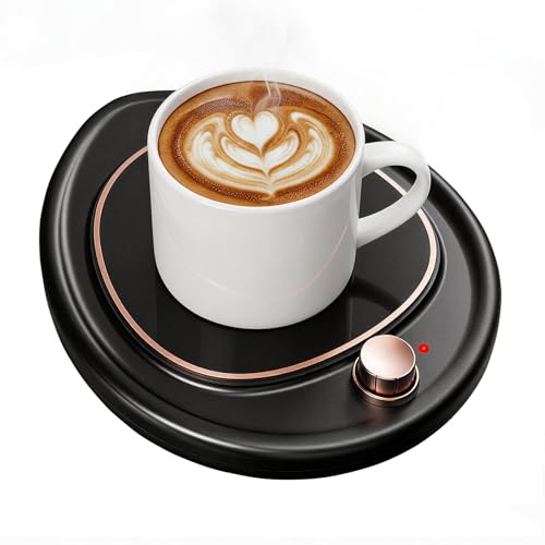 MQUPIN Coffee Mug Warmer Cup Warmer for Desk 2 Temp Settings Temperature Control Electric Beverage Tea Milk Candle Warmer Office Bedroom (Black)