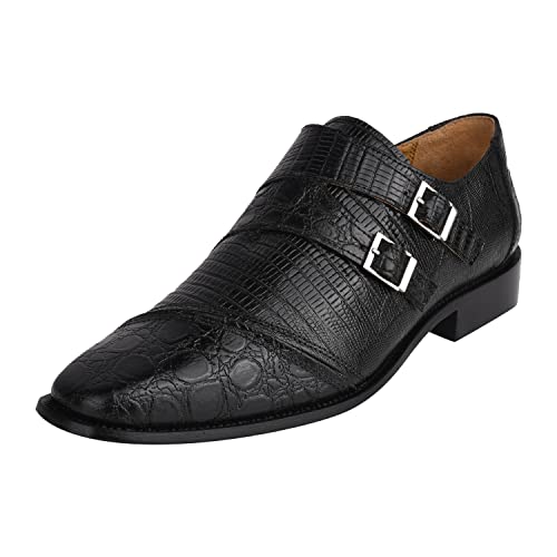 Image of LIBERTYZENO Mens Hornback Print Genuine Leather Lace Up Oxford Dress Shoes