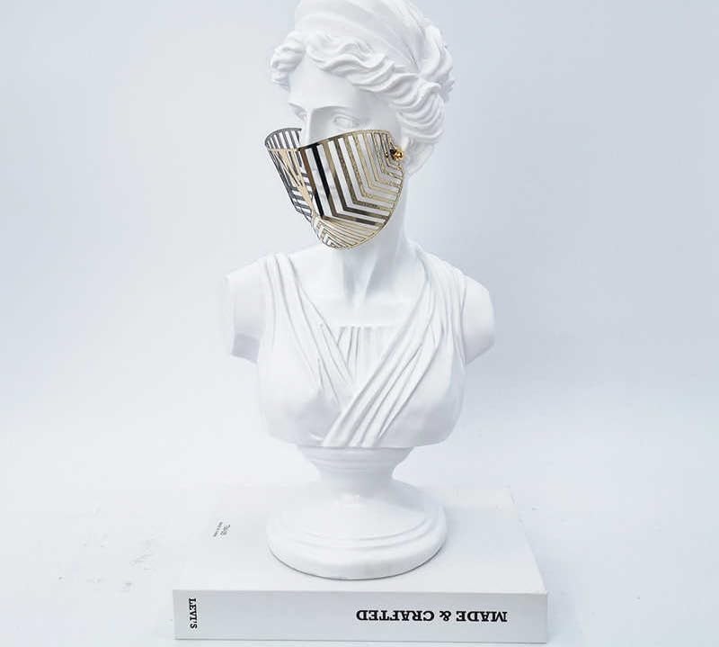Modern Classical Bust Sculpture – Contemporary Art Figure, Entryway Decor for Hotel Lobby & Home Display (White)
