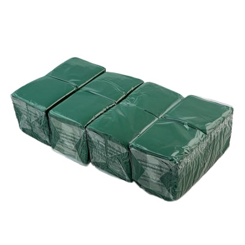 Hostelnovo - 600 Unidades de Servilletas Verdes de Mesa - Papel Desechable - Micropunto - 10x10 cm (plegadas) y 20x20 cm (desplegadas) - Ideal para Eventos de Catering, Bares y Fiestas