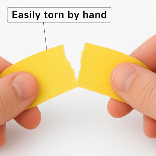 Image of Yellow Painters Tape - Masking Tape 2 Inch Wide (1.88 inch x 90FT) - Multi-Surface, Smart Adhesion, Indoor & Outdoor - 1 Roll Paint Tape for DIY, Labeling, Art, Car (#3910)