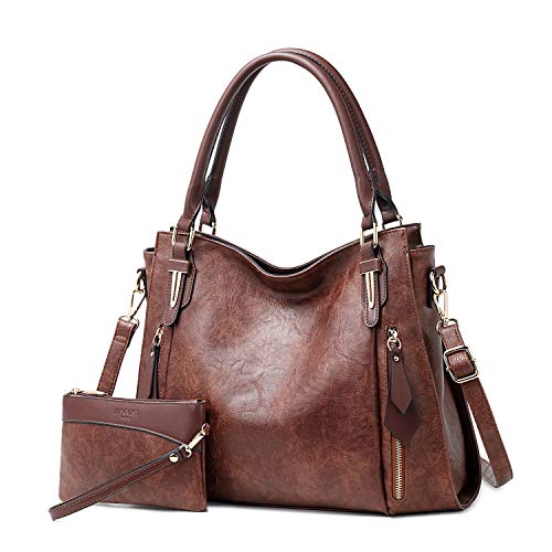 Image of Women Tote Bag Handbags PU Leather Fashion Hobo Shoulder Bags with Adjustable Shoulder Strap