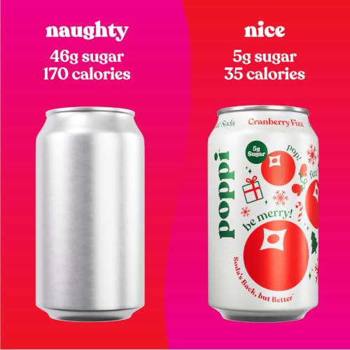 Poppi Prebiotic Soda, Cranberry Fizz, 12 Oz, 12 Pack | Prebiotic Soda, Sparkling Water & Fruit Juice, 5g Sugar - image 5