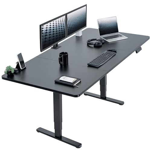 VIVO Dual Motor Sit-Stand Desk with Memory Adjustment
