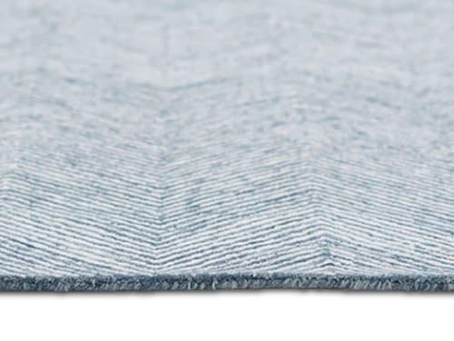 Tapete de Área Chevron de Lana 8'x10' Azul Denim miniatura 3