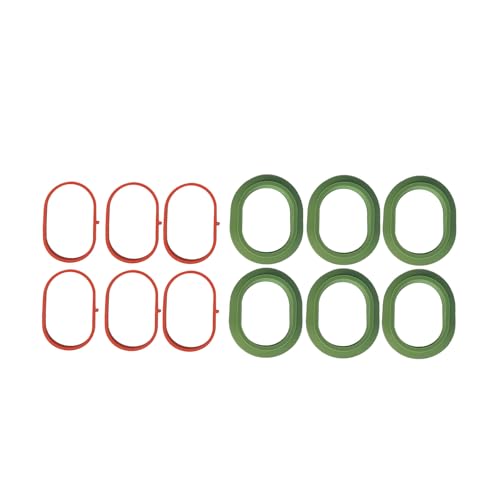 Image of Intake Manifold Upper and Lower Gasket Set Compatible with Mercedes-Benz C350 ML350 C300 E400 GlE350 GLK350 SLK350 2012-2018, Replace 2761410180 2761410080