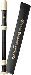 Angel AWR-SN Soprano Recorder with Baroque Fingering – 3-Piece Construction, Leather-Type Case, Made in Korea