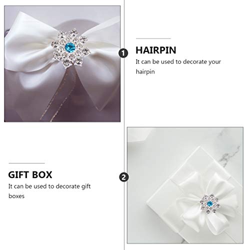 Exceart 30Pcs Crystal Rhinestone Snowflake Buttons Flatback Embellishments For Craft Diy Jewelry Scrapbooking #TOP4