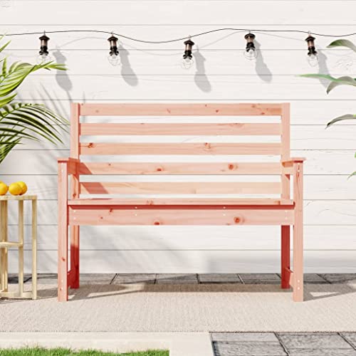 Banc de jardin 2 places en bois structure robuste marron foncé - 2