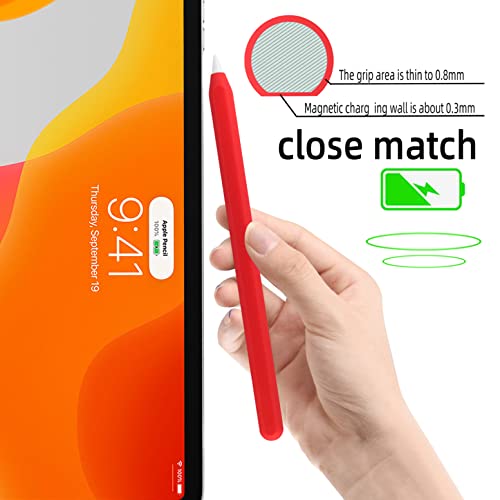 Ultra Thin Silicone Skin Cover Compatible with Apple Pencil 2nd Gen, Protective Silicone Case for iPad Pro 11 12.9 inch 2018 Pencil Case Shockproof Soft Silicone Sleeve(Midnight Blue) by AKSHFETH - Image 5