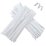 1500 Pcs 4.7 Inches Kraft Paper Twist Ties, White Bendable Reusable Bread Ties for Packaging Bag...