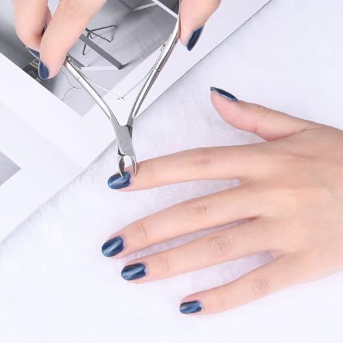 ACWOO Nagelhautzange Hautzange, 4-teiliges Edelstahl Nagelzangen Nagelhautschneider mit Nagelhautschieber, Nagelhautentferner Set, Nagelhautzange Professioneller für Fußnägel und Fingernägel -Silber