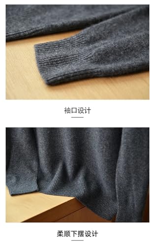 Men's Winter Cashmere Sweater Round Neck Sweater Thick 100 Percent Solid Mountain Pullover Sweater3