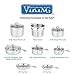 Viking Tri-Ply Complete 13-Piece Cookware Set Suitable for Oven, Stovetop, Grill and Induction Stove Use