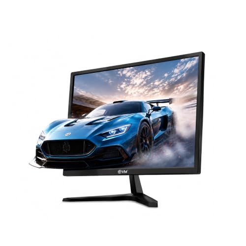 EVM 18.5 Inch (46.99 Cm) Grand Series LED Monitor | HD 1366x768* | HDMI & VGA Ports | 5ms Response Time | Slim & Wall Mountable Design | Black | 1 Year Warranty (EVM-190-Grand-LED)