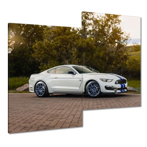 Peinture voiture de sport sur toile decoration murale salon 80x70 cm