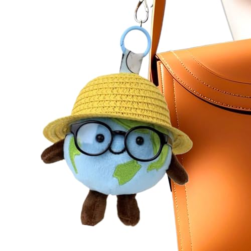 Llavero De Peluche - Charm Para Bolso Dibujos Animados Diseño Tierra | Lindo Accesorio Colgante De Muñeca Adorable Decoración Para Mochila, Bolso, Cartera, Coche, Regalo Suave Vacaciones, Adultos,