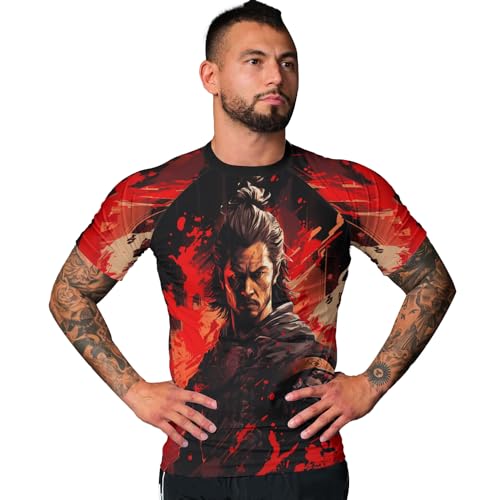 Workout Compression Shirt, Mens Rash Guard Short Sleeve, Jiu Jitsu Rash Guard Men Breathable Fabric3