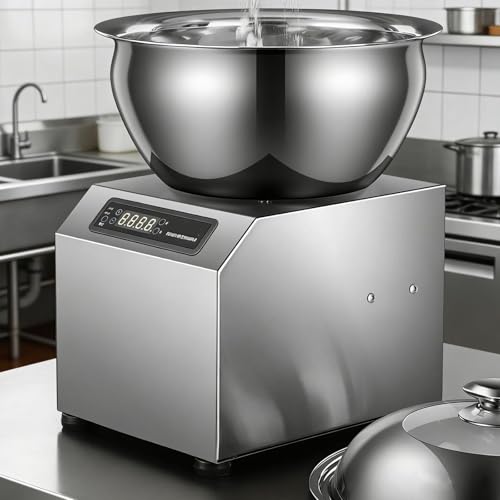 lealovengzh Amasadora Espiral 1800 W, Capacidad 8 Kg/17,6Lb | Amasadora De Doble RotacióN 1400Rpm con Temporizador Digital Y DiseñO Desmontable | ReposteríA, Pan Y Pizza para DoméStico Y Comercial