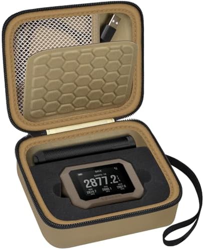 PAIYULE Case for Garmin Xero C1 Pro Chronograph, Range Shooting Chronograph Ballistic Precision Travel Organizer, Storage Holder with Mesh Pocket fit Cable, Porable Charger (Bag Only) (Green)