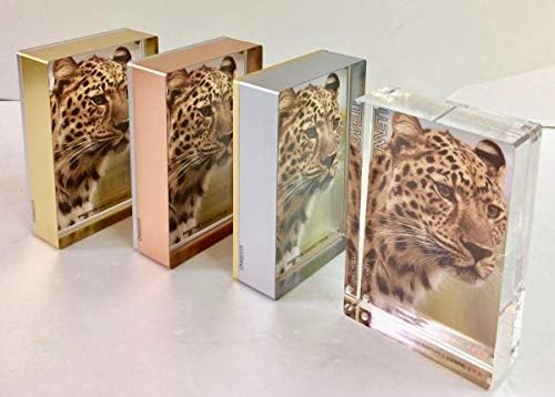 Miniatura 2 de Canetti Marco magnético original de 2 x 4 pulgadas, marco de fotos magnético, marco de fotos flotante, dos paneles acrílicos dorados