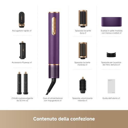 Dreame Air Style Pro Kit Per Lo Styling Dei Capelli Caldo Viola 1300 W 2,8 M - 8