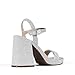 DREAM PAIRS Heels for Women Block Chunky Platform High Heels Open Toe Fashion Wedding Party Evening Prom Dance Ankle Strap Dress Pump Sandals Shoes,Size 11,Silver-Glitter