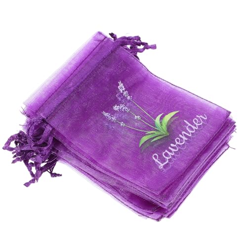 20 bolsas de sachet lavanda morado con cierre miniatura 1