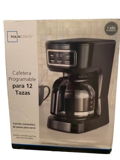 mainstays coffee maker 12 Cup glass coffee carafe with drip-free spout and comfortable handle 1.8 Liter capacity in Black