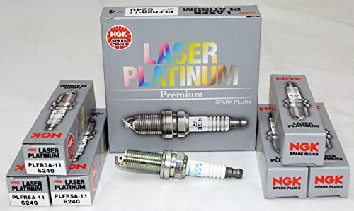 Bougies d'allumage NGK 6240 PLFR5A-11 Laser Platinum pour remplacement pack de 6 cylindres