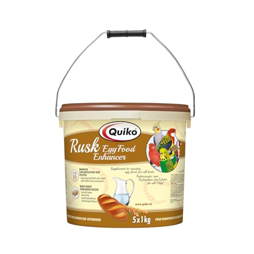 Quiko Rusk 5 Kg - Aditivo especial para humedecer el pienso para huevos, cría y aves de compañía y palomas de competición