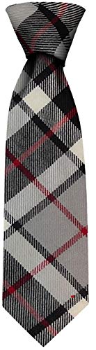Cravate Thompson Grey en tartan écossais léger I LUV LTD pour homme