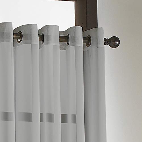 Curtainworks Soho Voile Sheer Grommet Panel, 59 By 120", Silver #TOP2