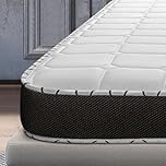 COSMOS 3ft Single Memory Foam Mattress 6 Inch Deep Plush Mattress (90x190cm) Back Support Fire Retardant Skin Soft, Upsilon