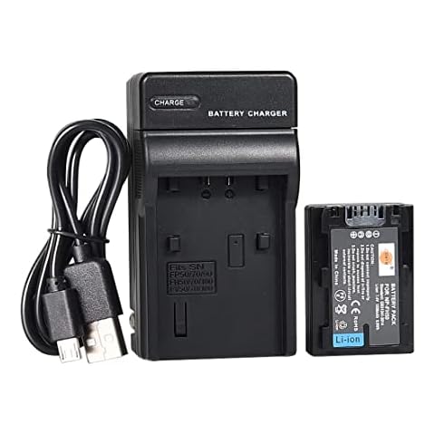 DSTE NP-FH50 Li-ion Battery and Micro USB Charger Suit for Sony DSLR-A230, DSLR-A290, DSLR-A330, DSLR-A380, DSLR-A390, DSC-HX1, DSC-HX100V, DSC-HX200V, HDR-TG5V Cover