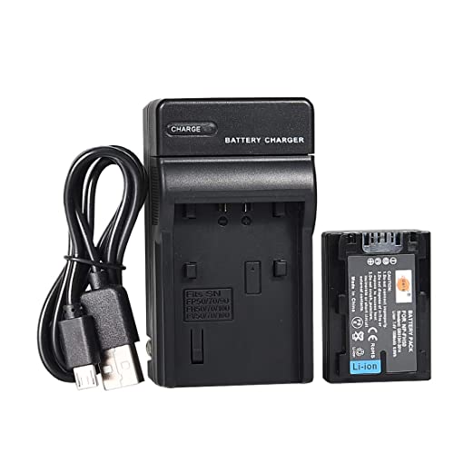 DSTE NP-FH50 Li-ION Batterie et Chargeur USB Costume Compatible pour Sony DSLR-A230, DSLR-A290, DSLR-A330, DSLR-A380, DSLR-A390, DSC-HX100V, DSC-HX200V,...