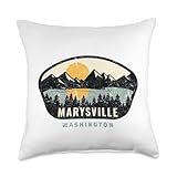 Marysville Washington, WA Vacation Souvenir Throw Pillow